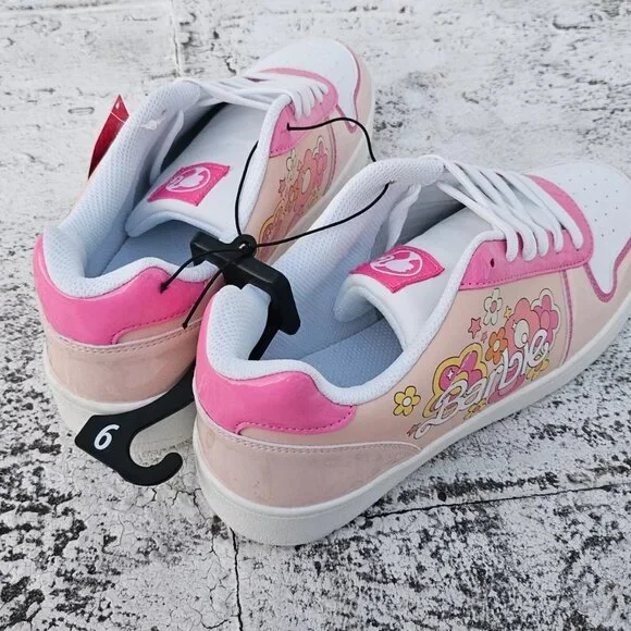Barbie Women Shoes Pink Sneaker Lace Up Casual Shoes Size 9 NWT - Picture 5 of 10